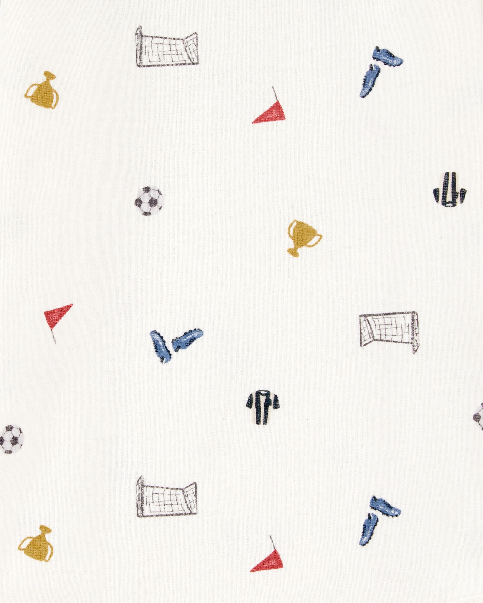 Set tres piezas de algodón, pantalón y dos bodies, diseño fútbol Sin color