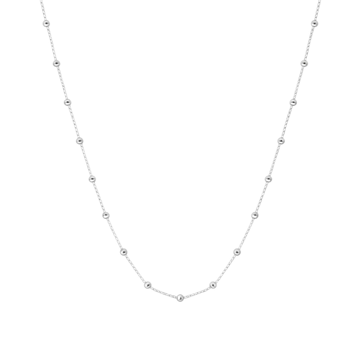 cadena espiga bolitas - Plata 925 - Sin Piedra - CD3548 - sinpiedra 