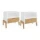 Mesa De Luz Nordica Living Dormitorio Combinada 1 Cajón X2 - Blanco