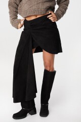 Falda Leather Lazo Negro