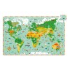 Puzzle observación 61x38 cm 200 Pcs + Libro Mapa Mundo