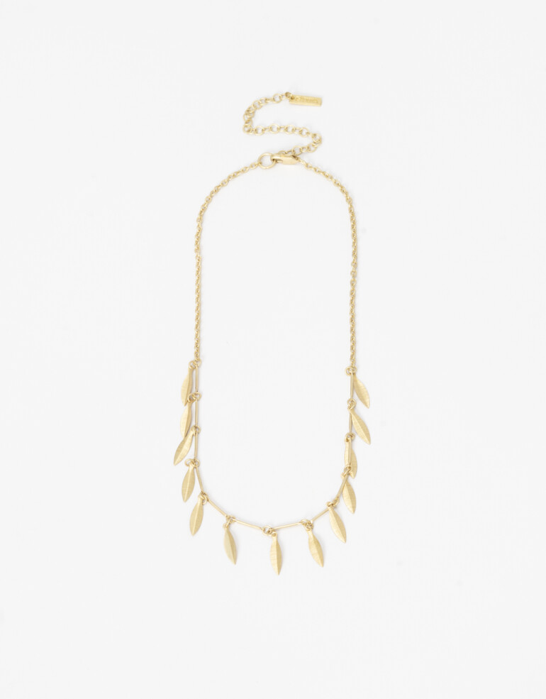 Collares Cortos Bronce Collar Corto Hojitas - Dorado Bronce