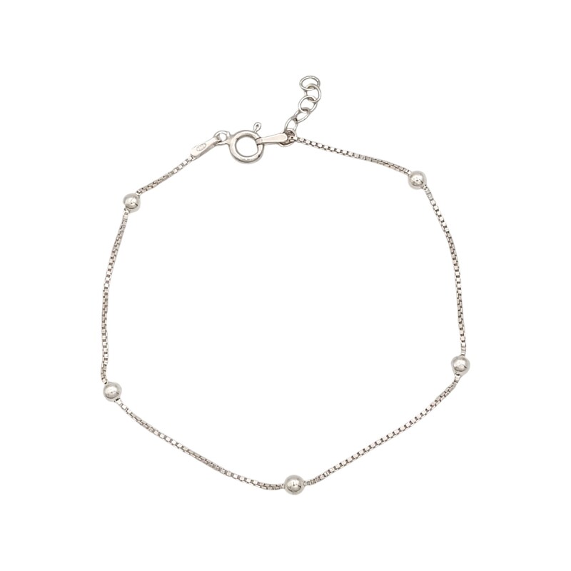 Pulsera Bolitas-Plata 925-Sin Piedra-PU3682 sinpiedra