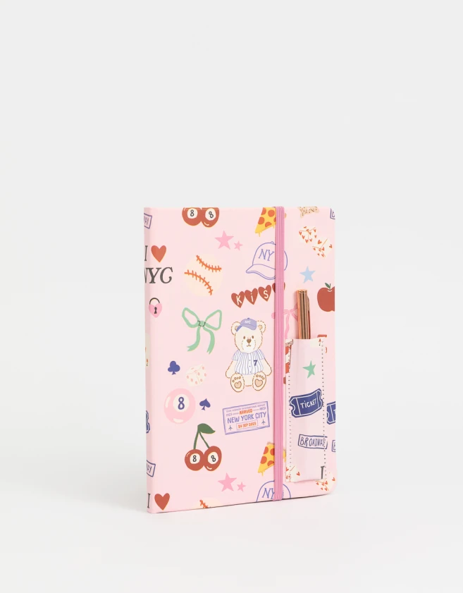 Librería Sets Estampados Set De Cuaderno A5 Y Lápicera - Combinacion Multicolor