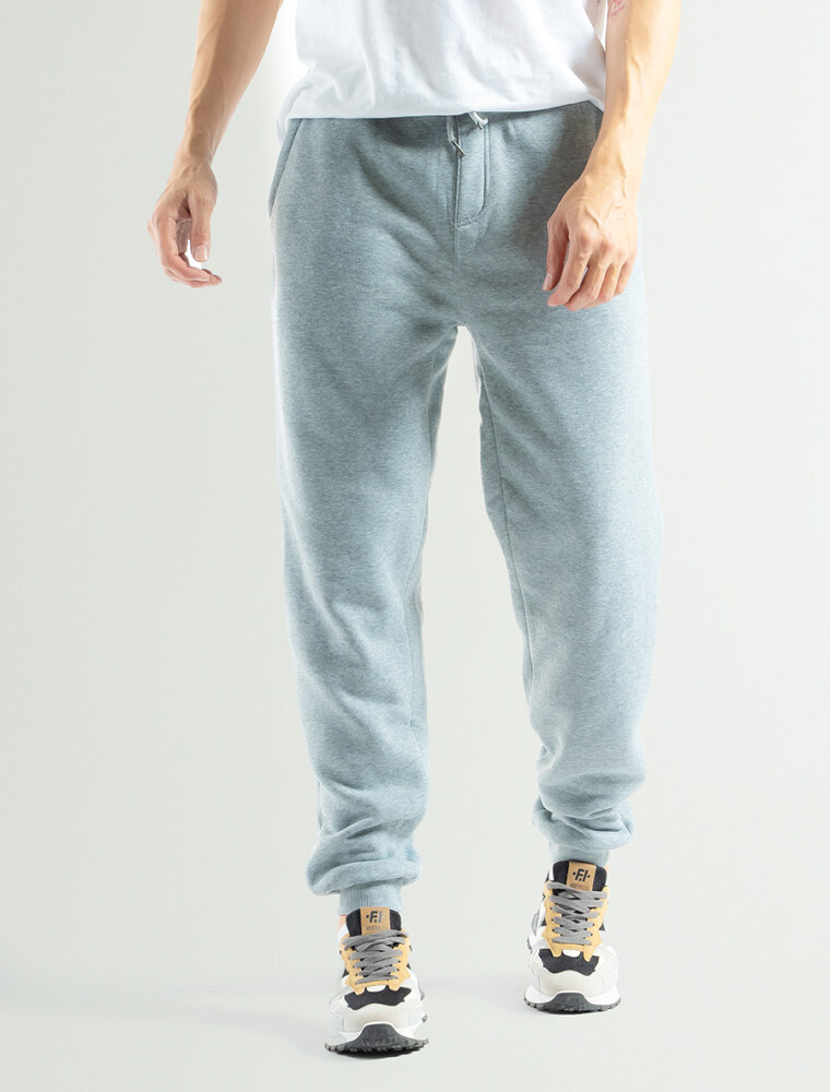 Pantalon de Felpa C/Puño Liverpool Gris Claro Melange