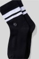 Medias The Everyday Quarter Crew Sock Unisex Black/Classic White Stripe