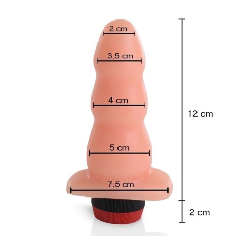 Plug Anal Escalonado Con Vibrador Piel