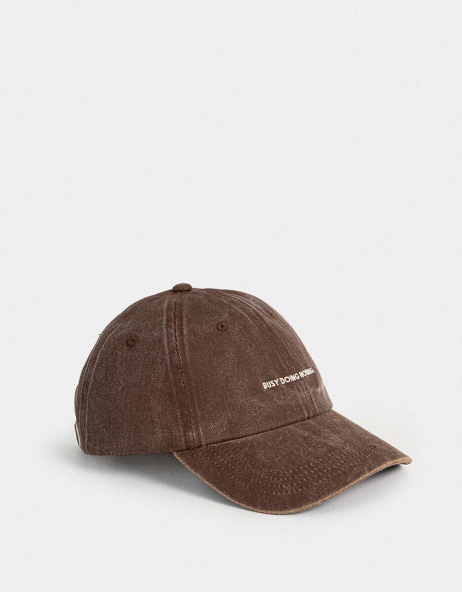 Gorra Canvas Bordada - Marron Chocolate 