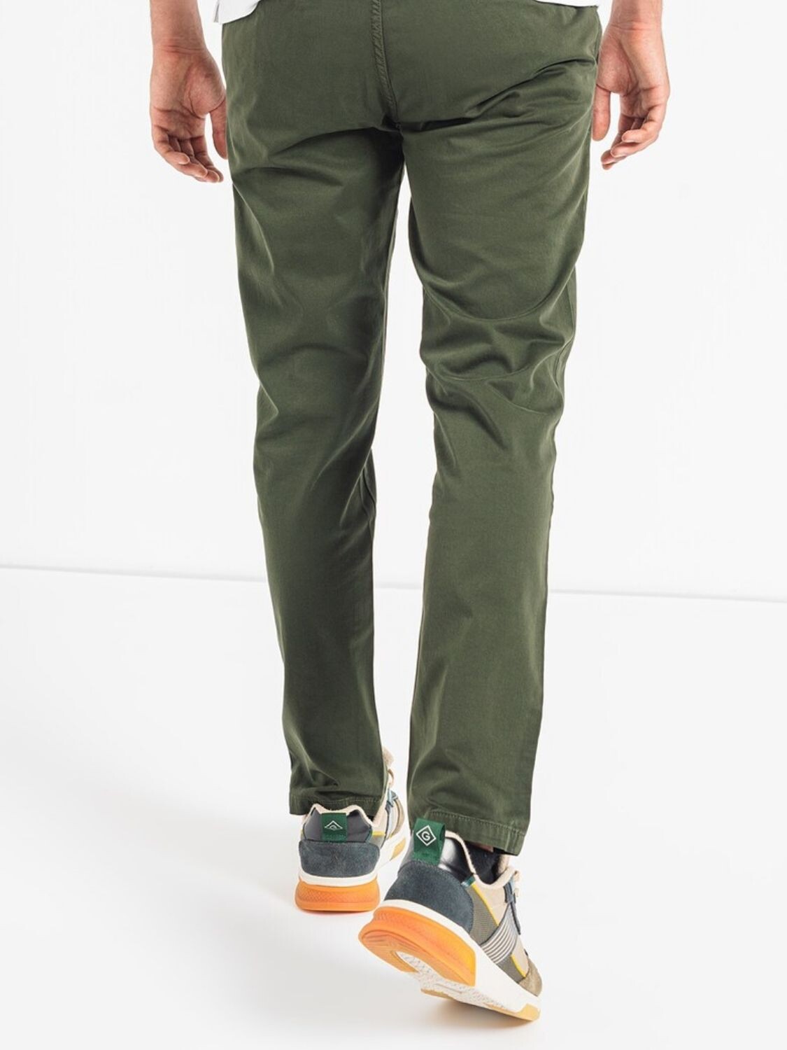 Hugo Boss -Pantalón casual de algodón, SCHINO-TABER Verde