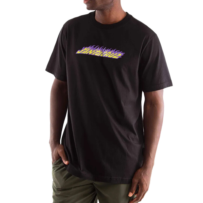 Remera Santa Cruz Flame Hand Strip - Negro Remera Santa Cruz Flame Hand Strip - Negro