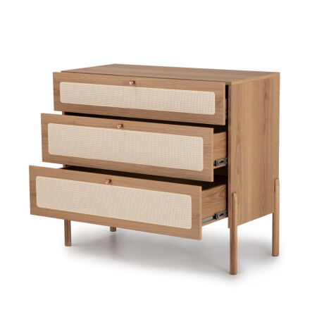 Comoda Oslo Natural con tejido