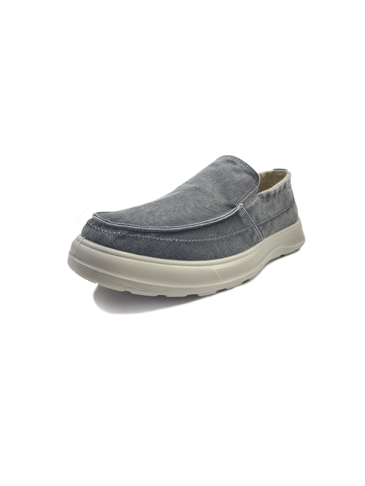 Mocasin suela beige alta GRIS