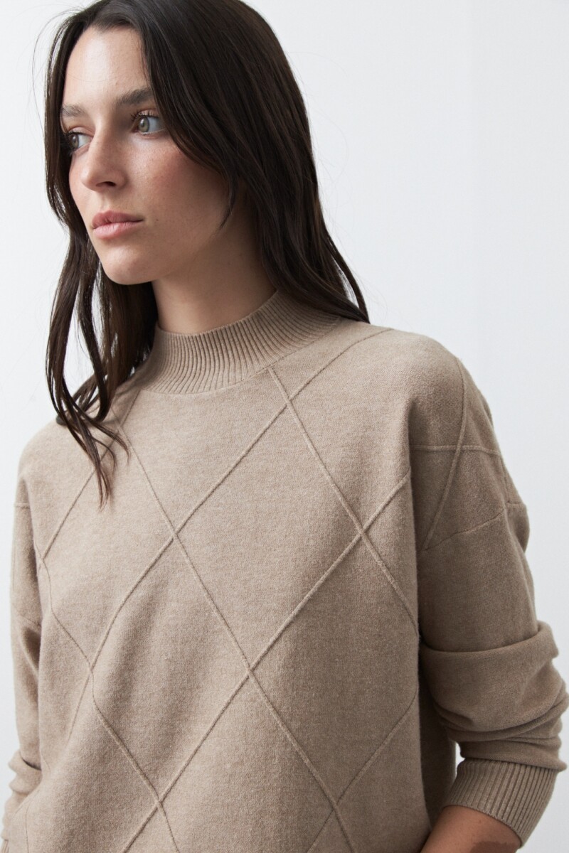 POLERA JAVAIOLA Beige Melange