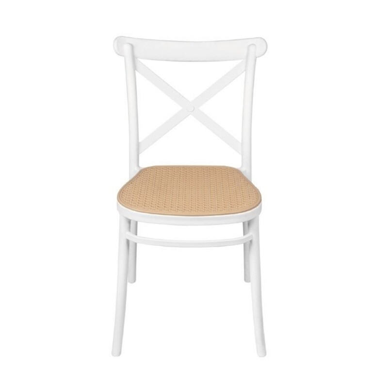 SILLA PLATS PP SIMIL RATTAN BLANCO/BEIGE SILLA PLATS PP SIMIL RATTAN BLANCO/BEIGE