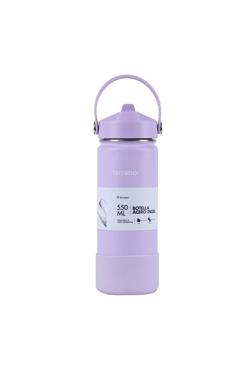 BOTELLA TERRANO 550ML PICO + BOTA LILA