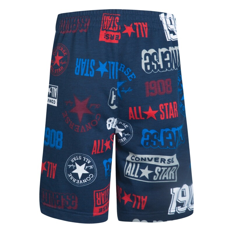 Short Logo Aop Ft de Niño Azul