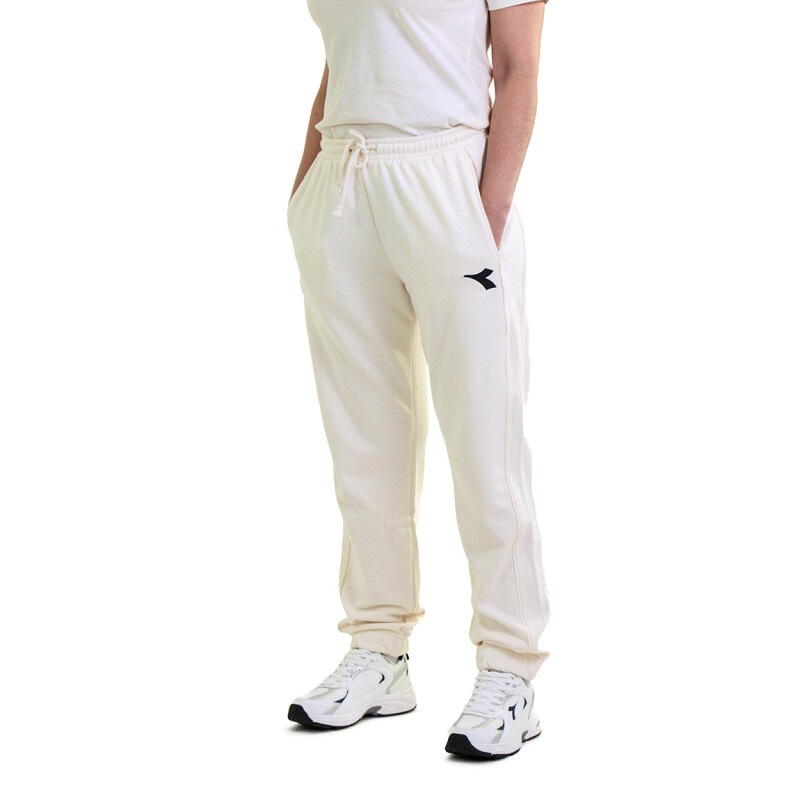 Pantalón Deportivo Mujer Diadora Con Felpa Blanco