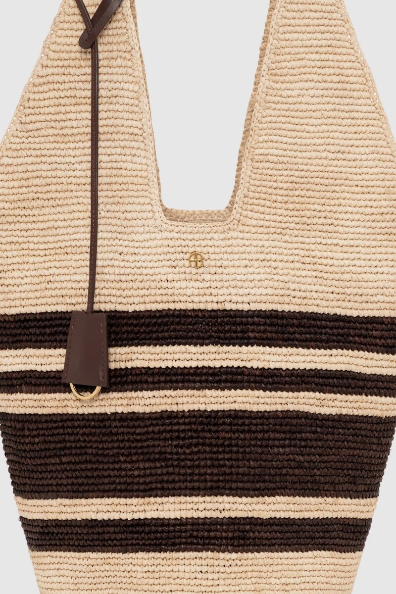 BOLSO LEAH STRIPES HOBO RAFIA Combinado