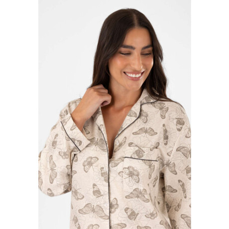 Pijama franela Marfil