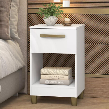 Mesa de luz 1 cajón BLANCO