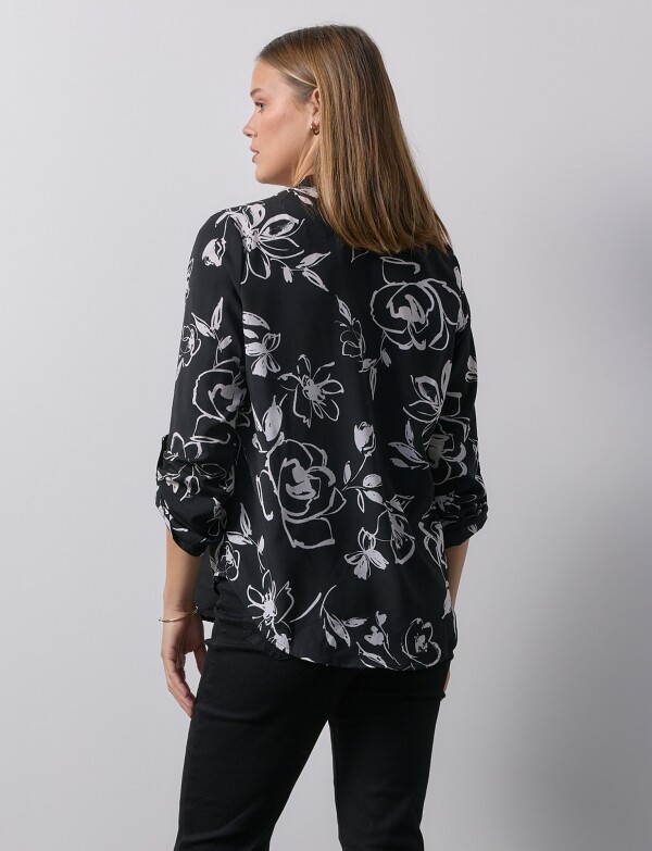 Blusa Printed NEGRO/BLANCO