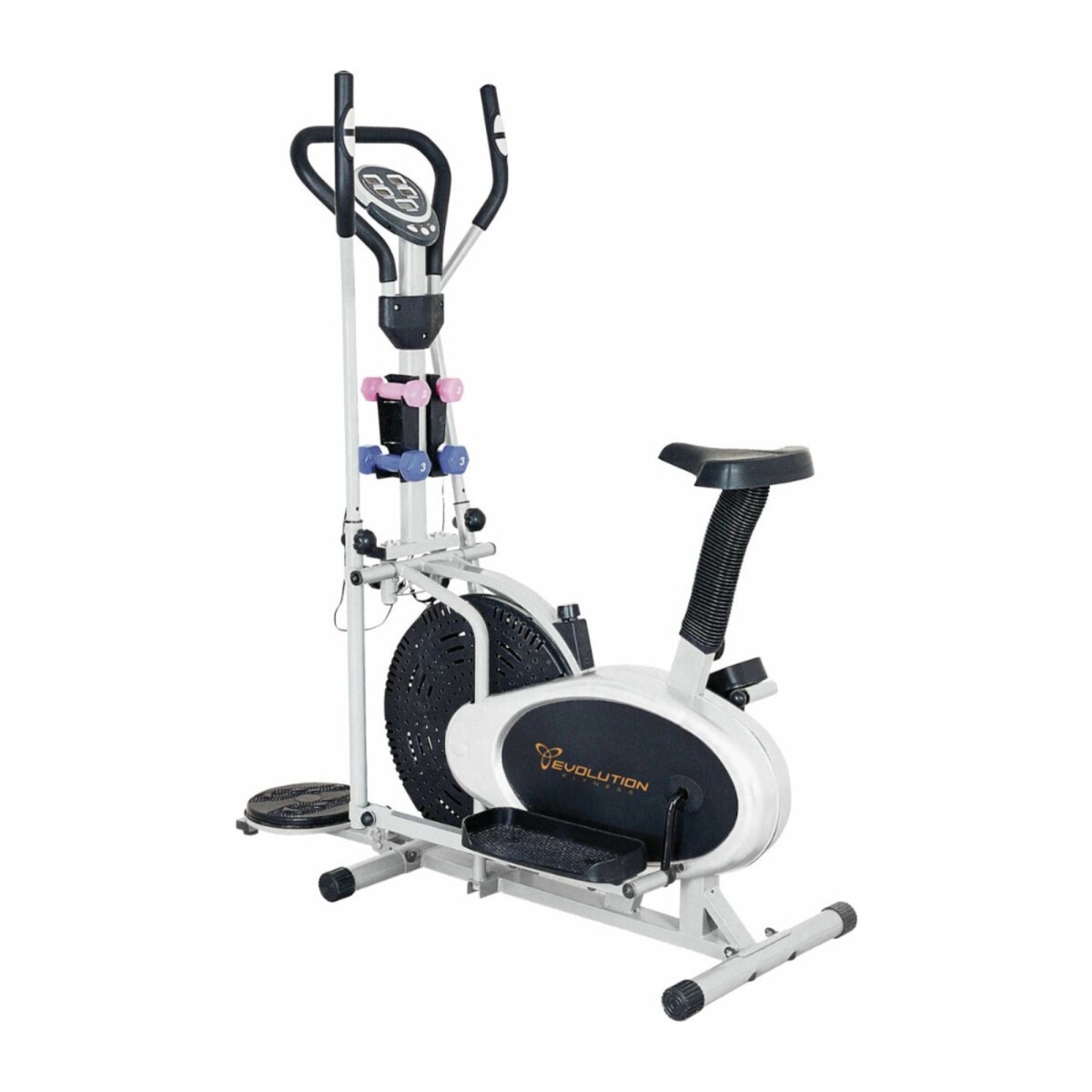Bicicleta Elíptica Evolution EL651 con asiento y 4 mancuernas 
