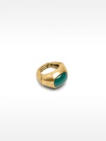 Anillo Elástico De Resina dorado