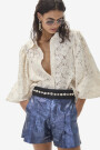 CLAIRE COTTON LACE SHIRT Natural