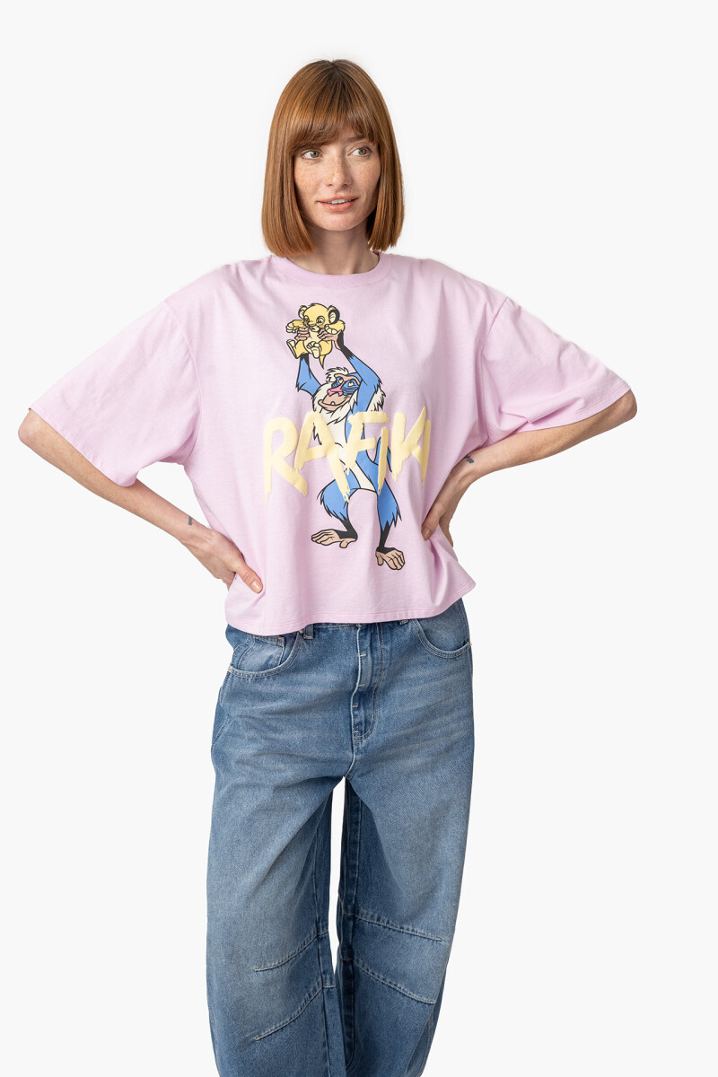 REMERA RAFIKI - ROSA CLARO 