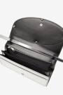 BILLETERA / MINIBOLSO 1DR CUER Plata