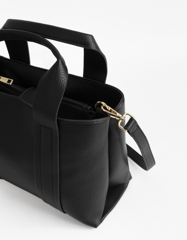 City Cartera Formato City Bicolor - Negro