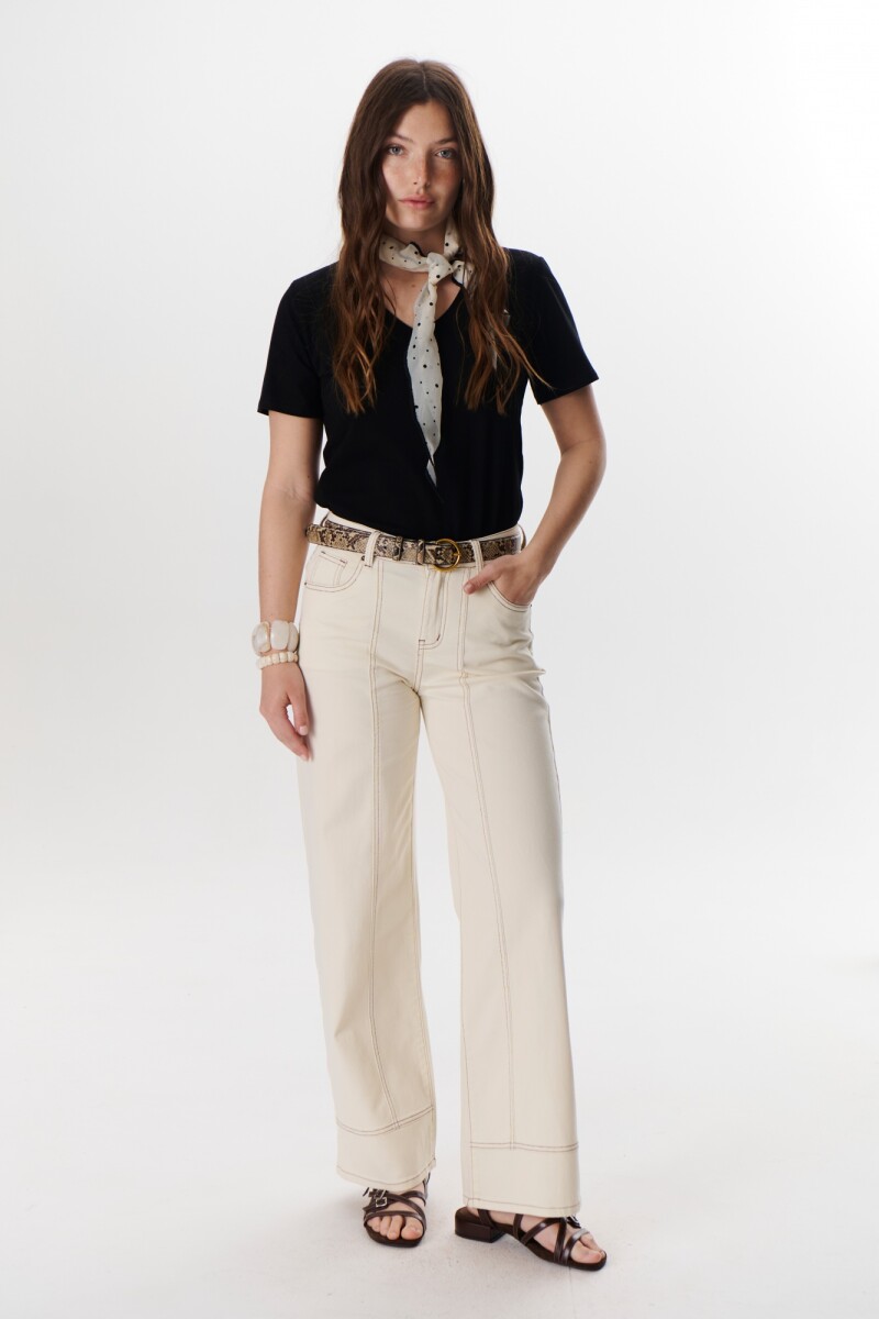 REMERA V DOBLE NEGRO