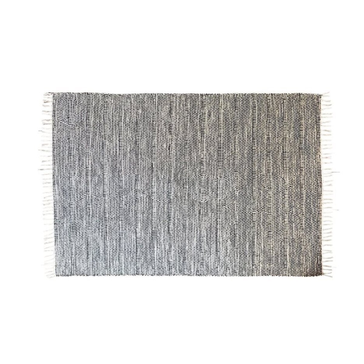 ALFOMBRA 122X178CM JASPEADO FLECOS NATURAL Y NAVY 