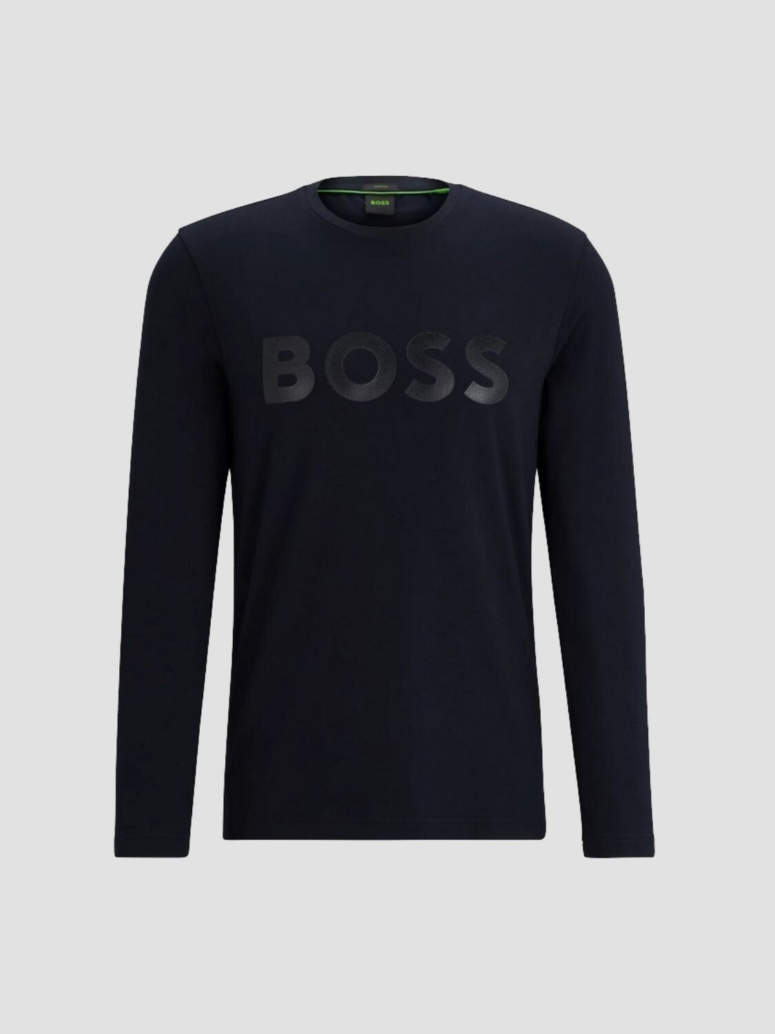 Hugo Boss -Remera de algodón manga larga con logo, regular fit, TONG 3 0