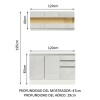 Mueble de cocina y encimera compacta Lumax MDF 120cm blanco Mueble de cocina y encimera compacta Lumax MDF 120cm blanco