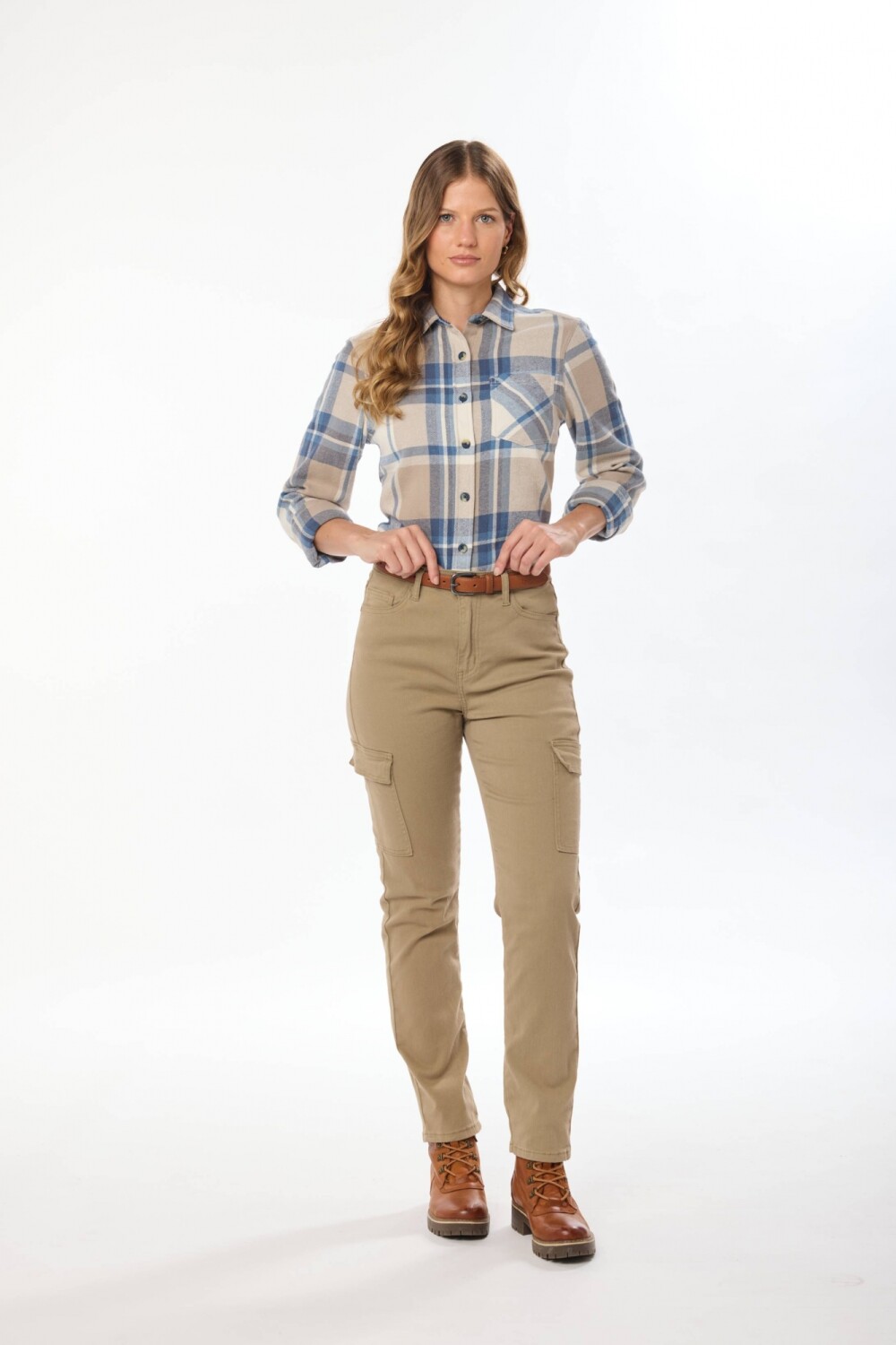 PANTALÓN CARGO SKINNY Beige