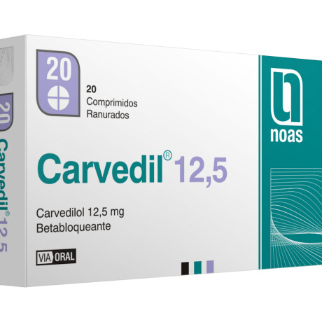 Carvedil 12.5mg 20 Comprimidos Carvedil 12.5mg 20 Comprimidos