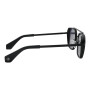 Lentes de sol De Acero Inoxidable Ejecutivo Flap Espejado/Negro