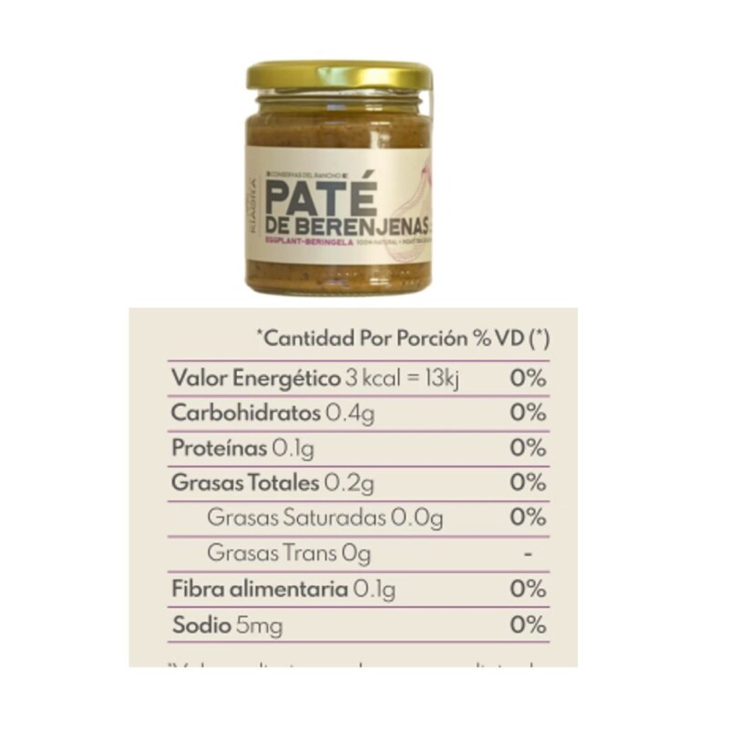 PATÉ DE BERENJENA 170GRS PATÉ DE BERENJENA 170GRS