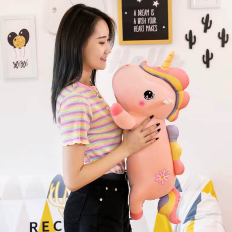 Peluche Unicornio Almohada Gigante 80cm Niños Bebes Blanco