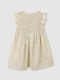 Vestido De Flores Con Smock Piedra