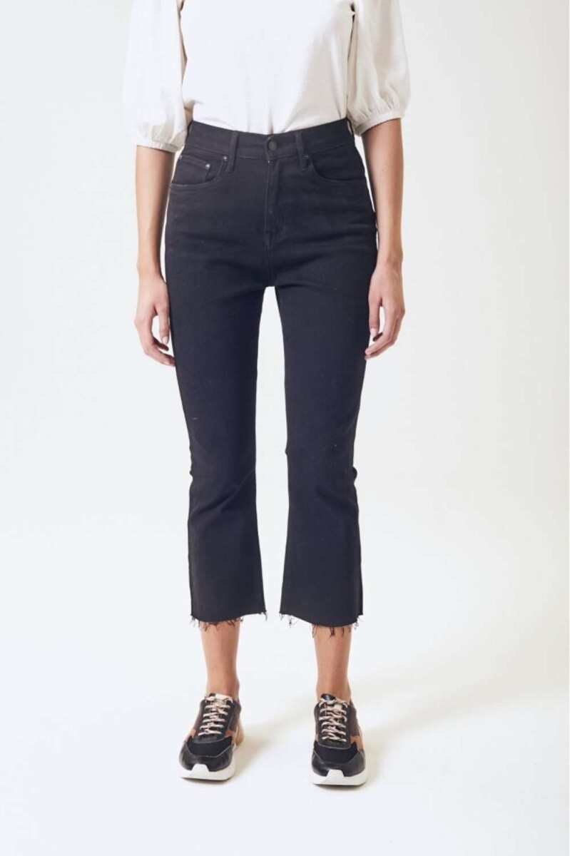 Jean Crop Flare - Negro 