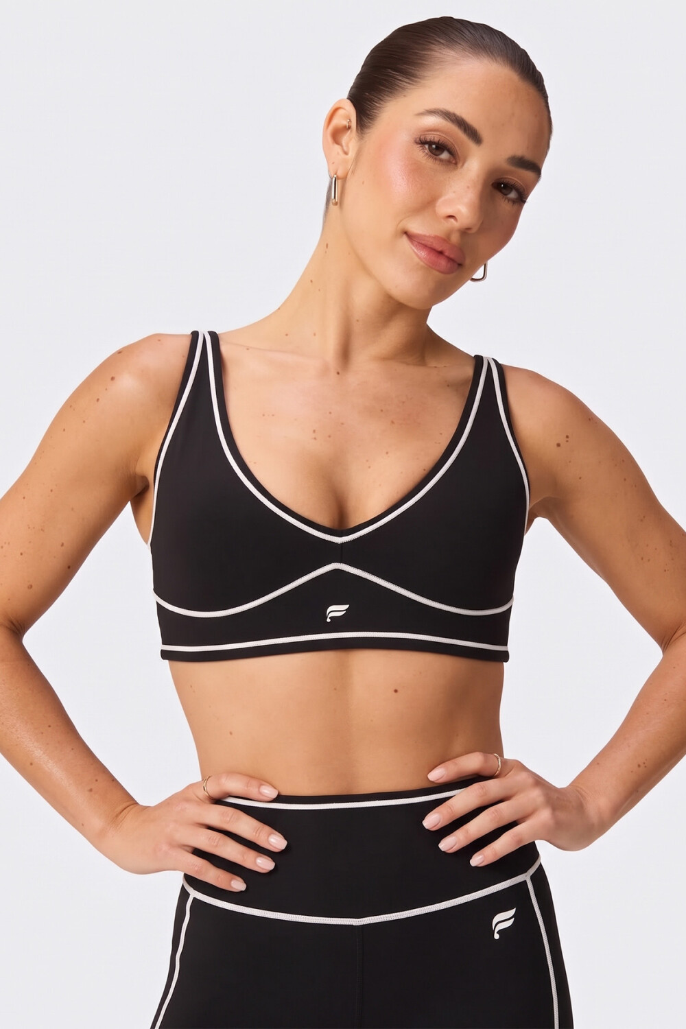Bra Fabletics Deportivo PureLuxe Longline Negro