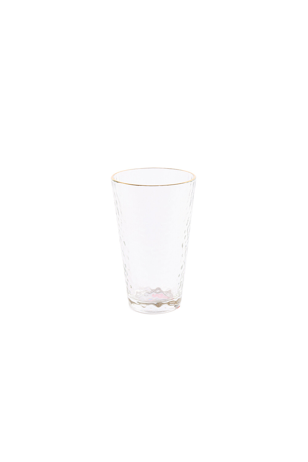 Vaso Alto Borde Dorado Color Unico