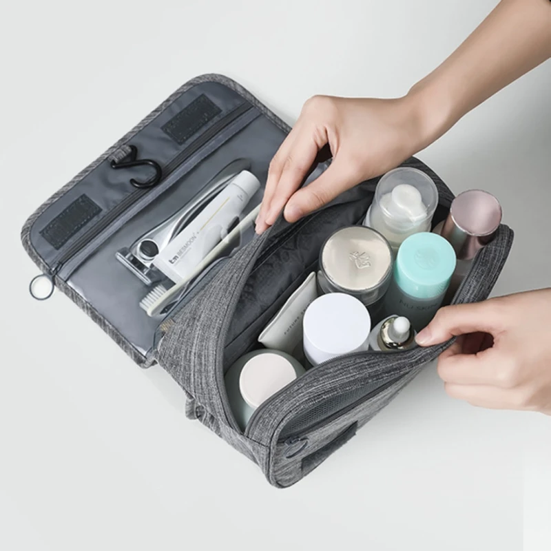 Estuche Cosméticos Viaje Colgante Baño Impermeable Organizar Color azul
