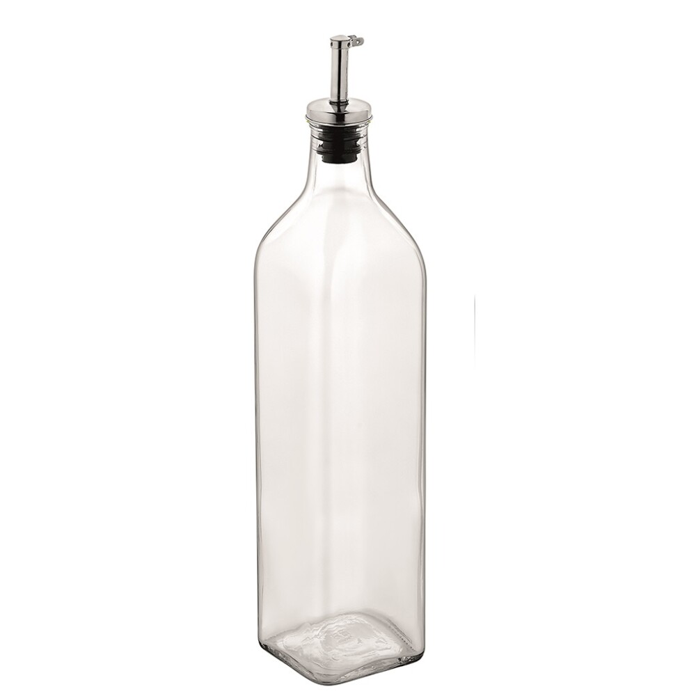 Aceitera de Vidrio 750 ml con Tapa Dosificadora de Metal – Voca Renga ACEITERA VIDRIO 750CC C/TAPA METAL VOCA RENGA