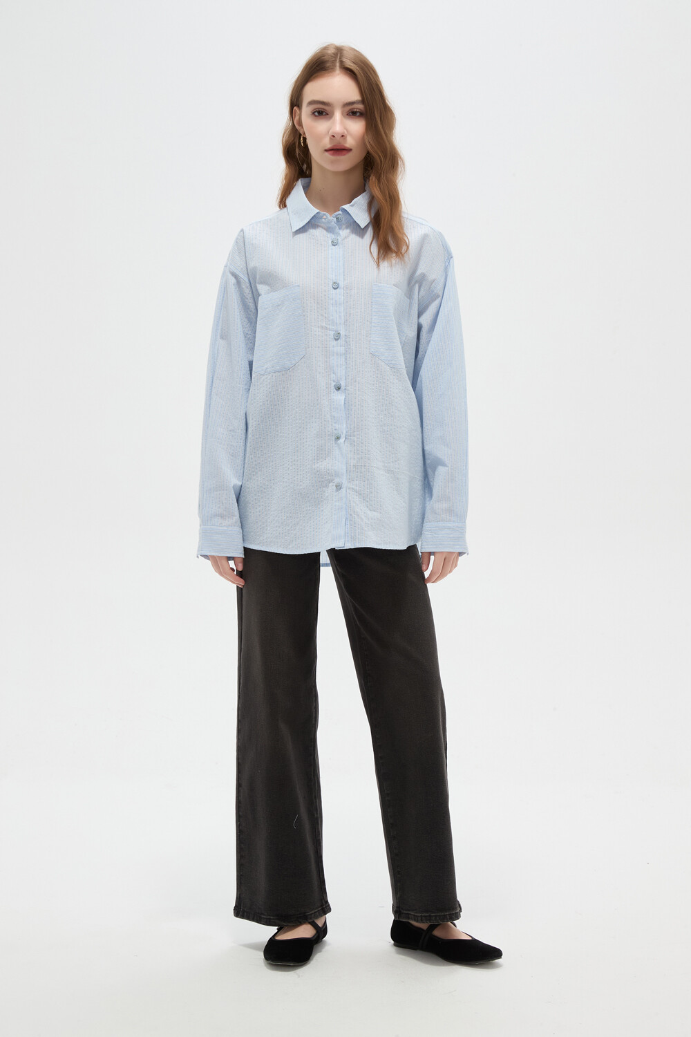 Camisa Enirea Celeste Claro