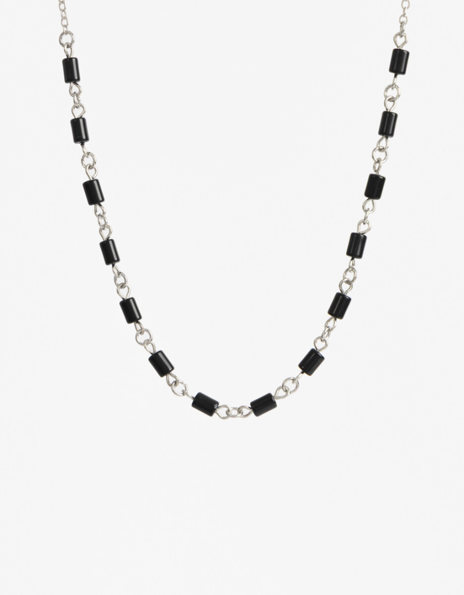 Collar Corto Metal Y Nácar 