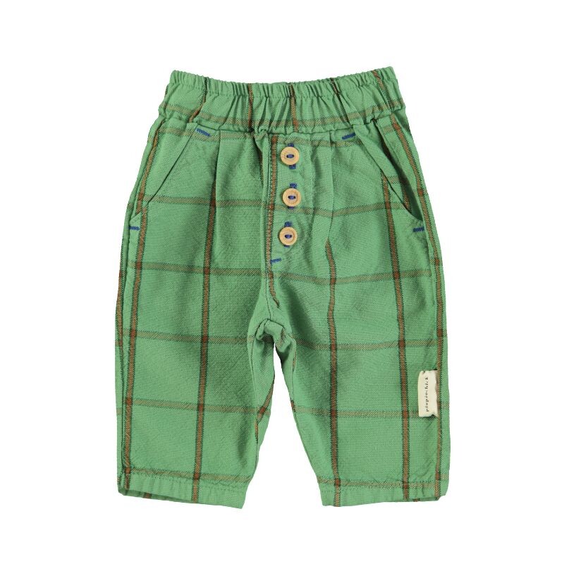 Pantalón a cuadros con bolsillos y elástico Pantalón a cuadros con bolsillos y elástico