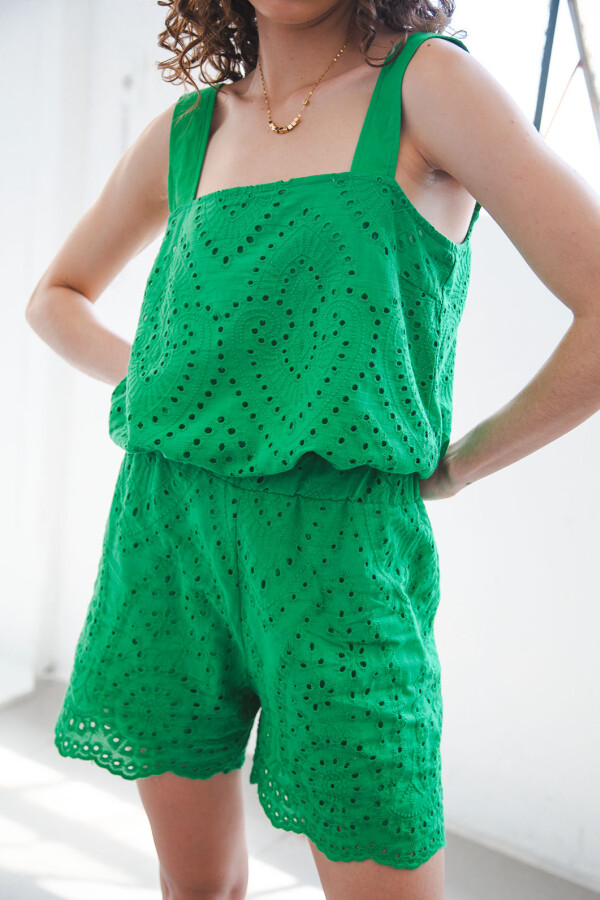 SHORT BRODERIE INES VERDE